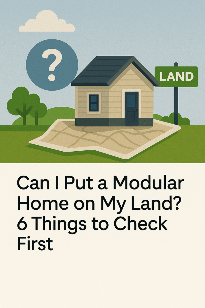 Can I Put a Modular Home on My Land? 6 Things to Check First