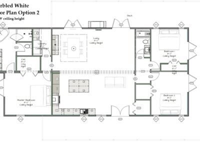 Marbled White home option 2 floor plan from Cutting Edge Homes - California Modular Homes